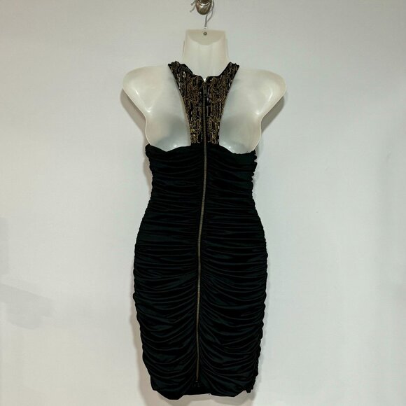 BEBE| Metalic | Bodycon | T-Strap| dress - Picture 3 of 3